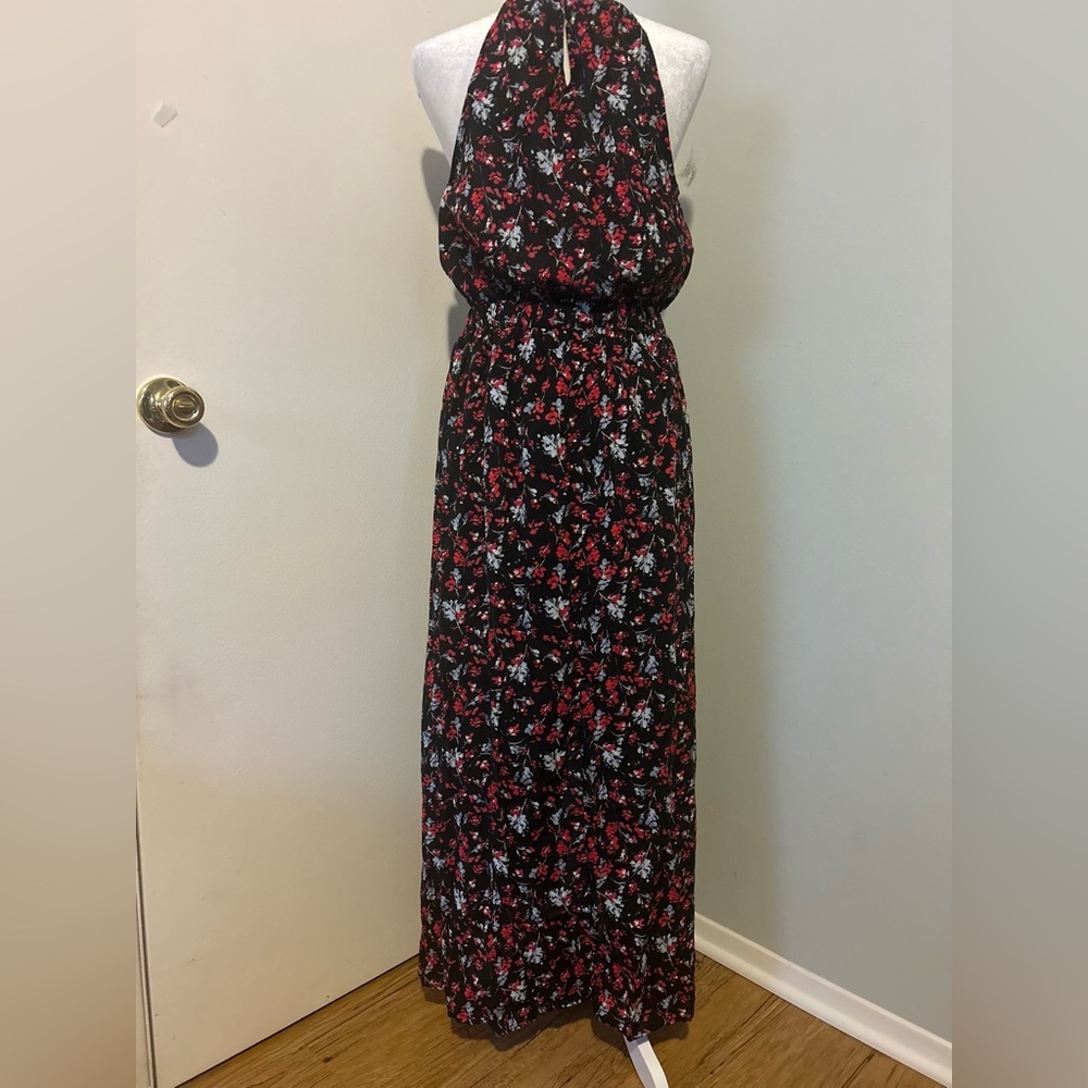 Universal Thread Floral Sleeveless Maxi Dress - Black and Red.Size Medium. - Picture 7 of 11